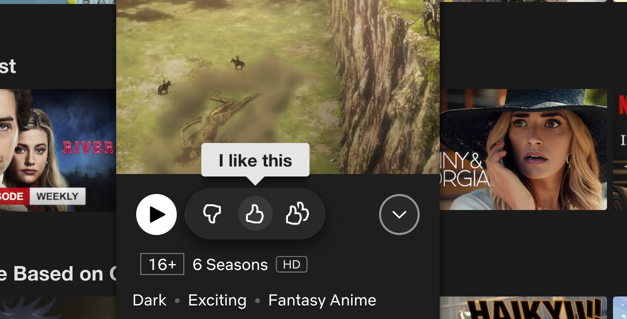 Netflix新增按讚功能！Two Thumbs Up標註喜愛內容