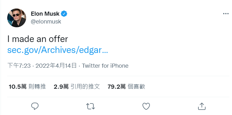 當最大股東還不夠！馬斯克計劃砸1.25兆台幣收購推特