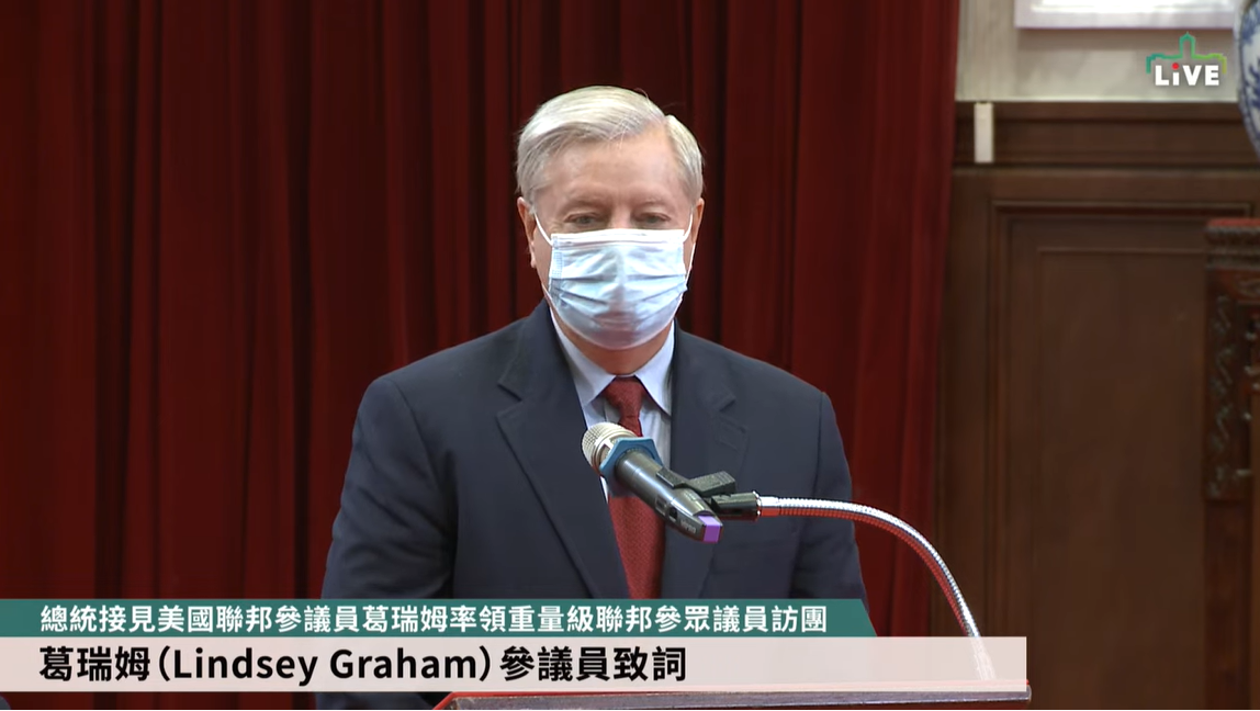 拜會蔡總統 葛瑞姆：如果放棄台灣就等於放棄自由與民主