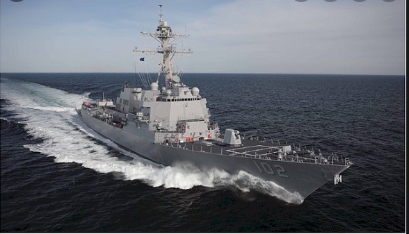 美軍勃克級導向飛彈驅逐艦桑普森號（USS Sampson）。   圖 : 翻攝自維基百科