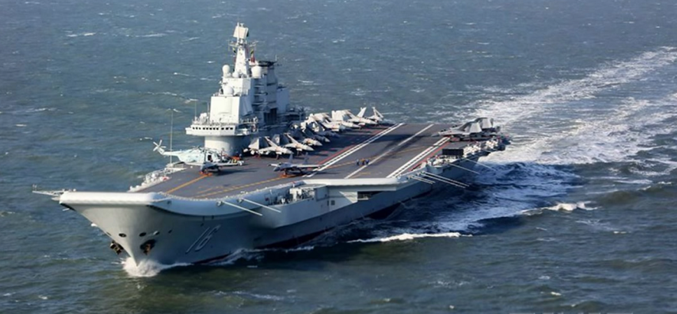 中國共軍航母遼寧號最近在台灣東部海域演習，對台海造成威脅。   圖：翻攝自中國國防部官網（資料照）