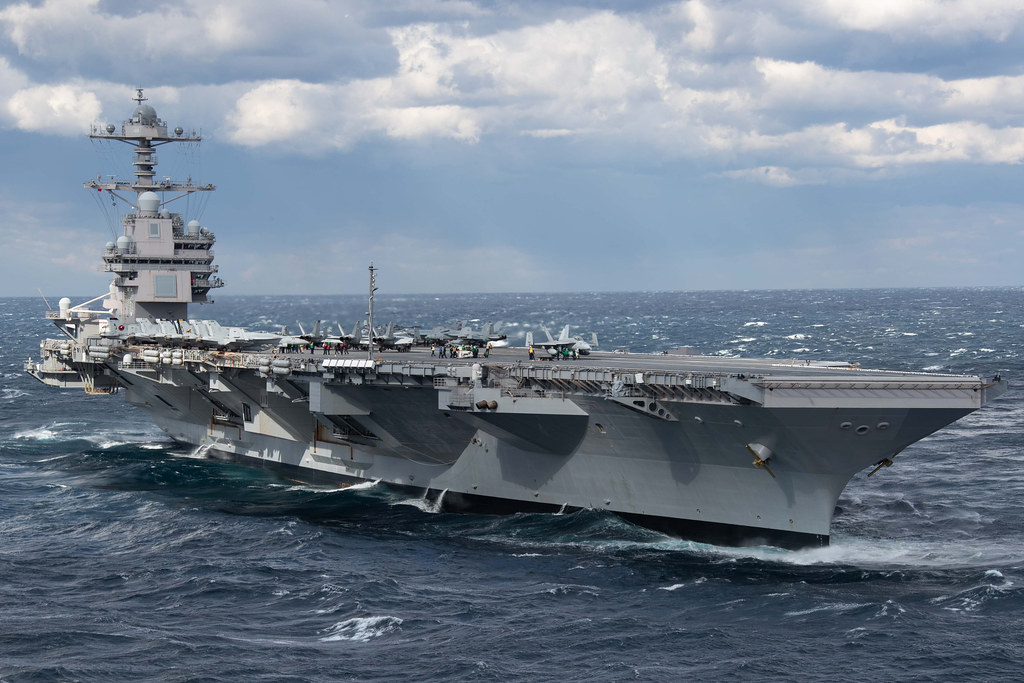 「福特號航空母艦」（USS Gerald R. Ford CVN 78）。   圖：翻攝自美國海軍官網（United States Navy）