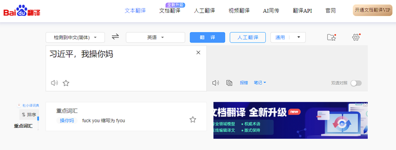 (影)黨性十足!｢習近平草泥馬｣翻成一片空白 反共網紅揭百度誠實反應