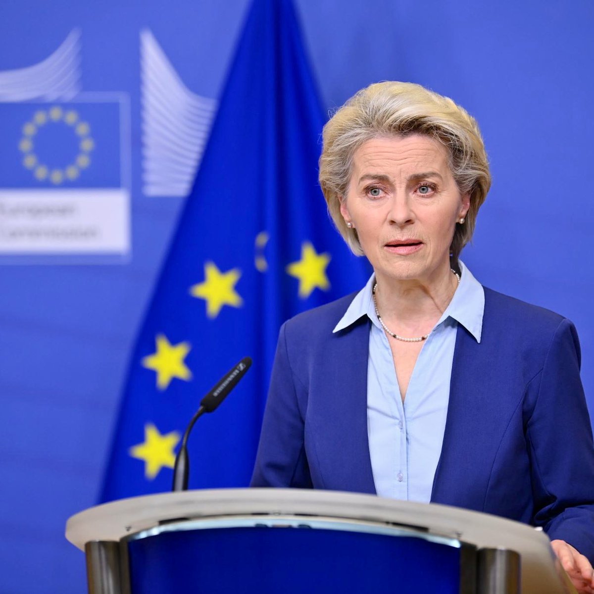 歐盟執委會主席馮德萊恩（Ursula von der Leyen）指出，歐盟將對俄羅斯實施石油禁令。   圖：截自推特@vonderleyen