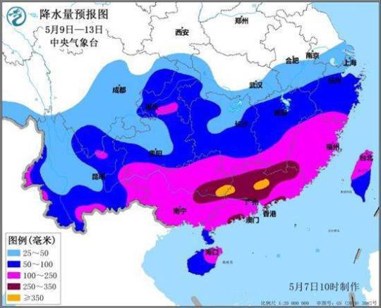 降雨量將打破紀錄！時間長、雨量大、雨勢猛烈 江南、華南要防洪