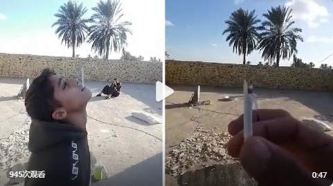 爸 我確定是你親生的？伊拉克父親讓兒子嘴叼菸當靶子 拿AK-47射擊