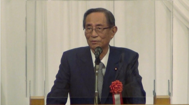 日本眾議院議長細田博之。   圖 : 翻攝自富士電視台畫面