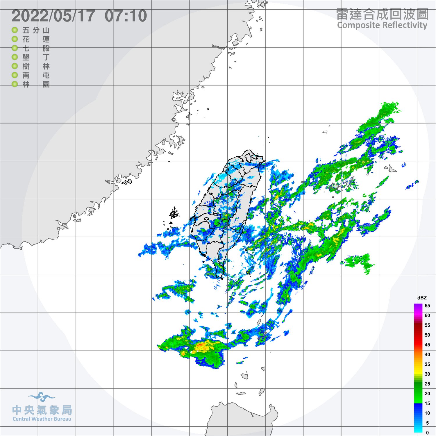 今天起東北季風逐漸減弱，不過南投與花蓮山區的降雨仍然劇烈。   圖：中央氣象局/提供