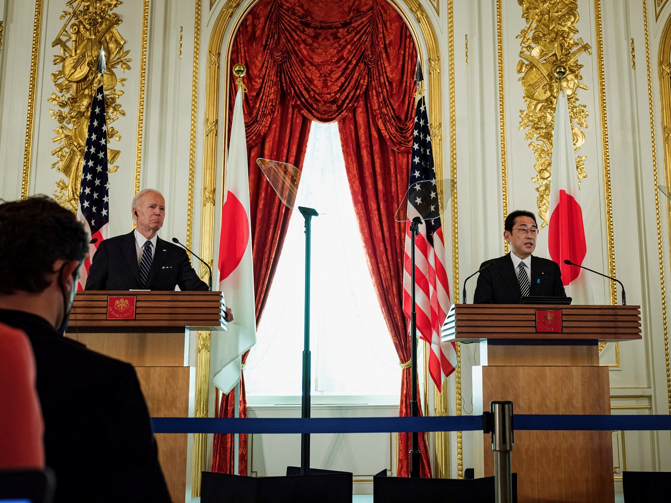 美國總統拜登23日在東京發表武力捍衛台灣的言論，引發各方解讀。   圖：達志影象/路透社(資料照片)