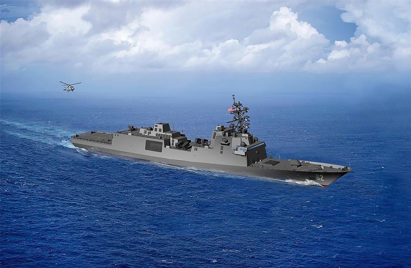 A rendering of the U.S. Marine Constellation class frigate.  Photo: French national navy overturned