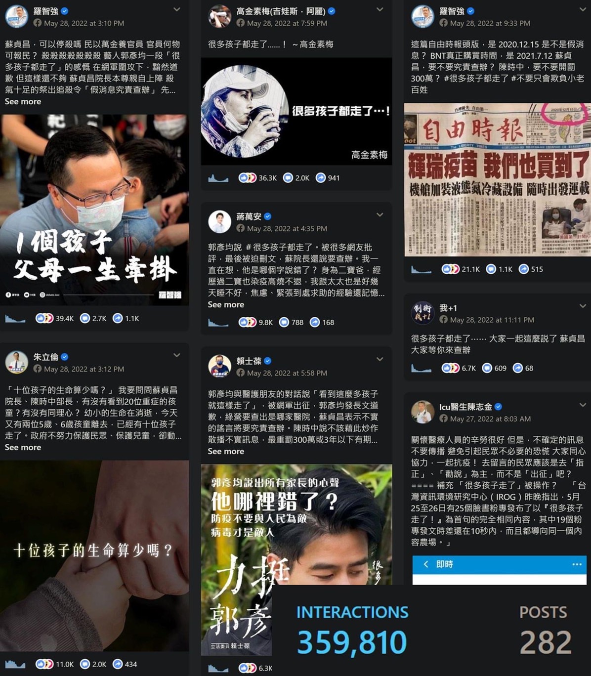 網紅「四叉貓」劉宇今（29）日在臉書發文表示，截至目前臉書公開的相關貼文共 226 篇，接下來幾天會有更激烈的輿論戰。   圖：翻攝自劉宇臉書