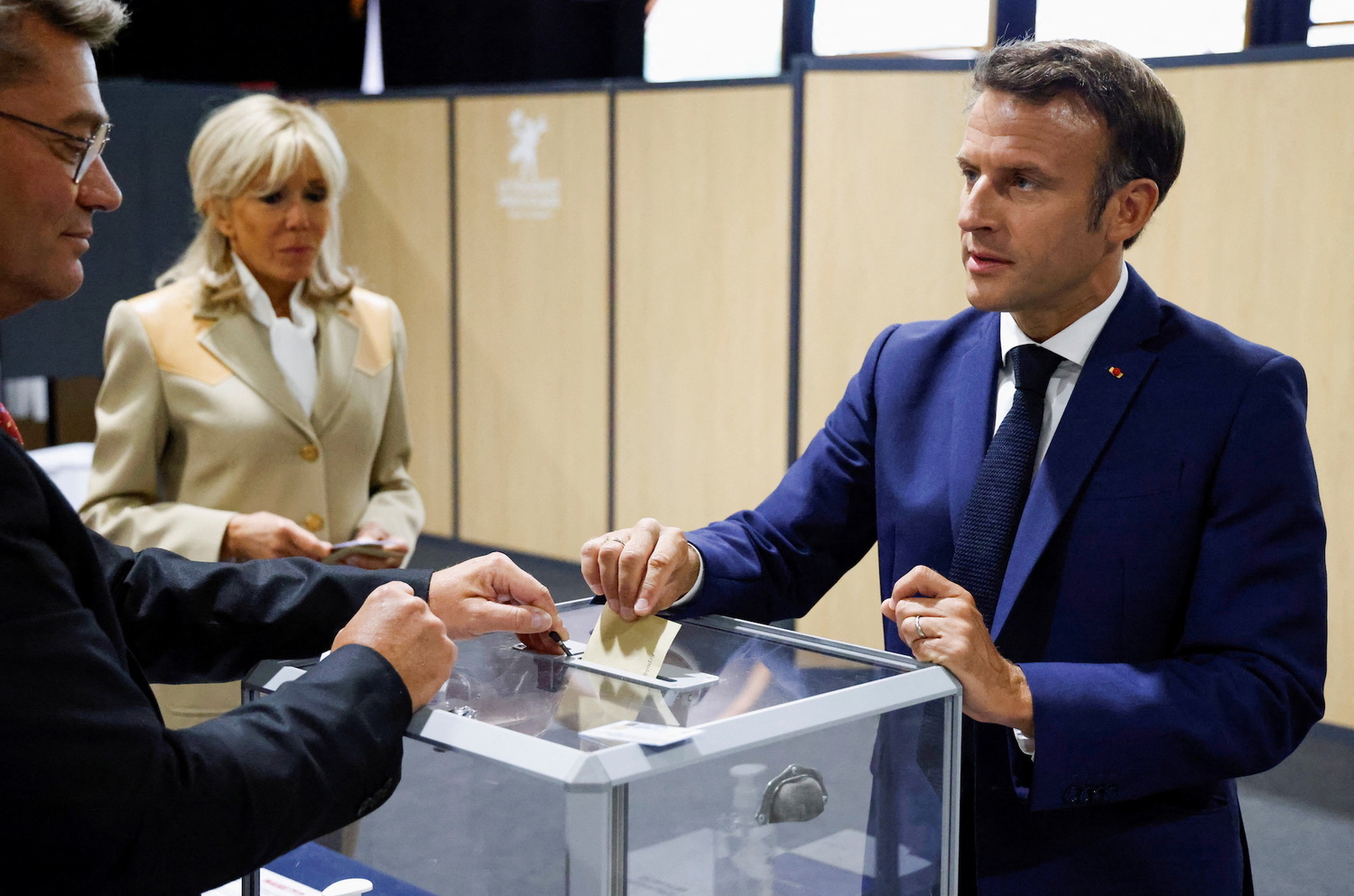 2022年法國國會大選，總統馬克宏（Emmanuel Macron）所屬的政黨聯盟未能單獨過半。   圖：達志影像 / 路透社(資料照片)