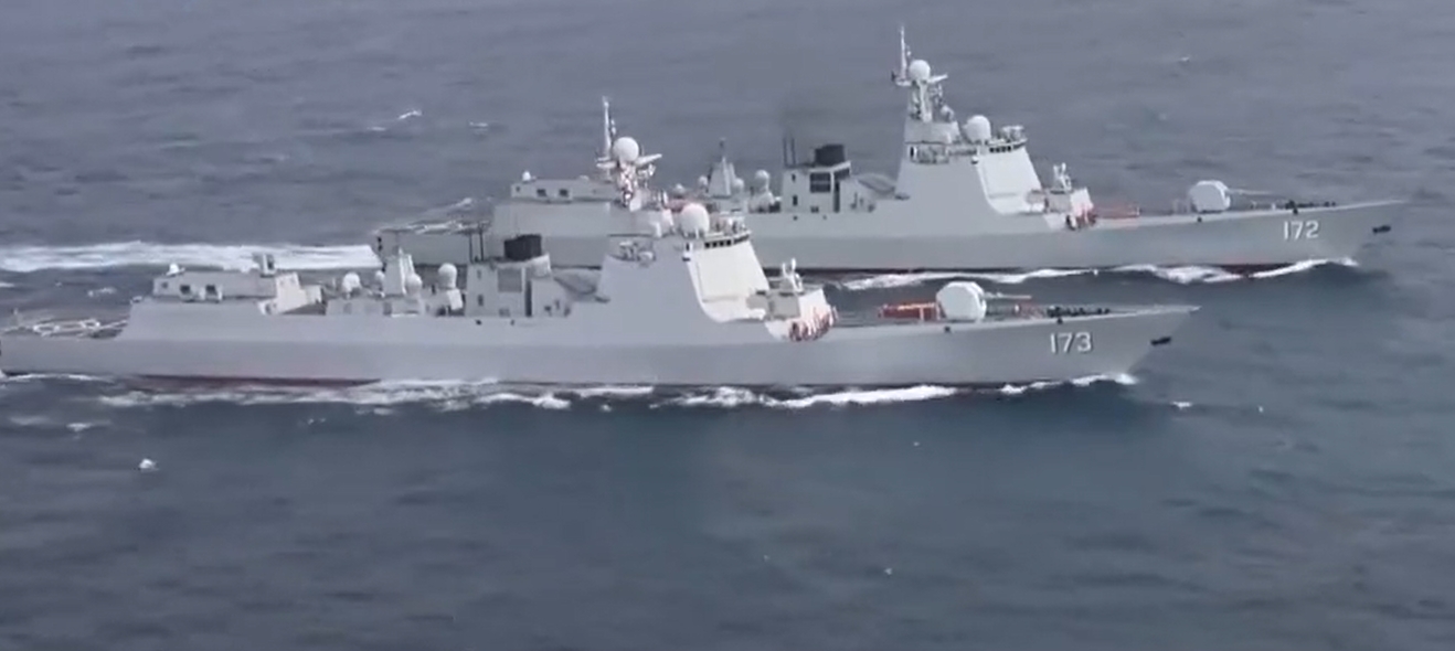 中國海軍透露，解放軍長沙艦今年初與外軍軍艦在西沙海域對峙47小時。   圖 : 翻攝自海客新聞