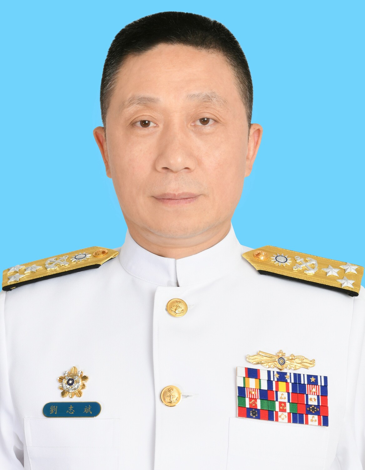 海軍司令劉志斌上將調任國防大學上將校長。   圖：國防部/提供