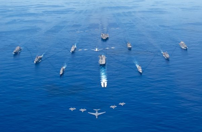 3戰艦並列威欇解放軍! 「勇敢之盾」動員1.5萬美軍 導彈司令部也加入