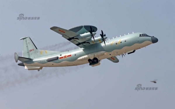 解放軍空警-500 預警機。 圖 : 翻攝自新浪軍事 解放軍空警-500 預警機。 圖 : 翻攝自新浪軍事
