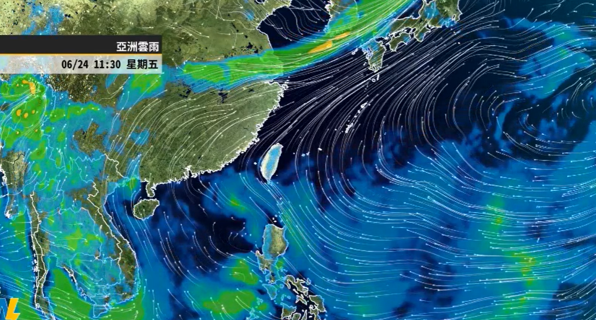 彭啟明指出，今天上午的高溫各地仍有機會到達34至37度，午後在台灣西半側的較淺山區域有雷陣雨發生的機率。   圖：翻攝自天氣風險 WeatherRisk臉書