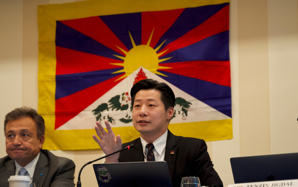 無黨籍立委林昶佐赴美國參與世界國會議員西藏大會。   圖：林昶佐辦公室提供