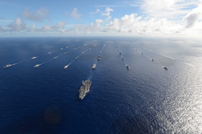 由美國率領26個國家的環太平洋軍演，於六月底正式展開。 圖 : 翻攝自美國太平洋艦隊Flicker