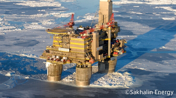 薩哈林能源公司的海上油田。   圖 : 翻攝自薩哈林能源公司官網
