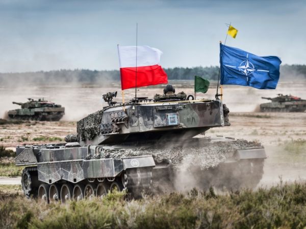 駐波蘭北約快速反應部隊裝甲坦克操演。 圖：翻攝北約官網(資料照片)