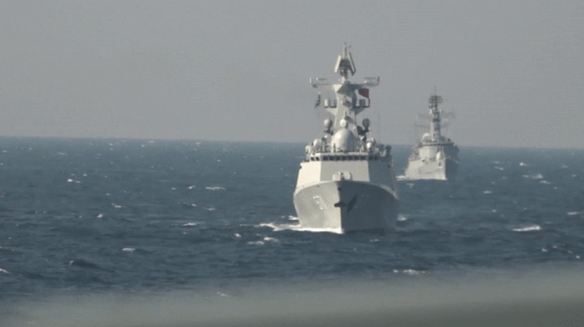 中共解放軍近日將在黃海進行軍事任務。   圖：翻攝央視軍事微博（資料照）