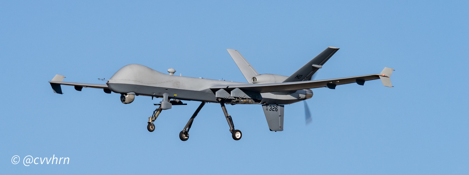 MQ-9「死神」無人機參與美國「2022 勇敢之盾」軍演（圖為MQ-9同型機）   圖：擷自推特@cvvhrn(資料照)