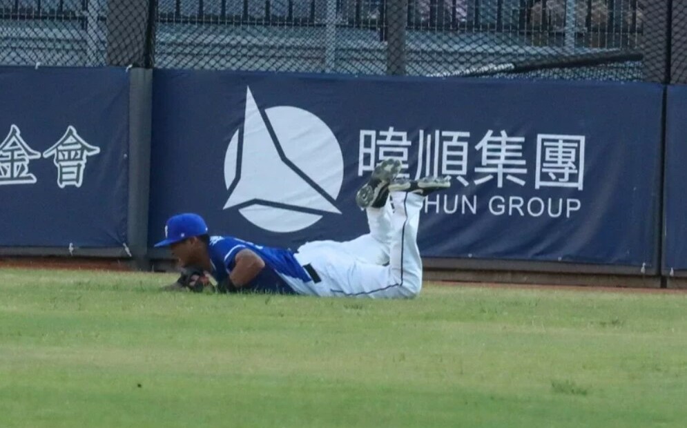 新竹棒球場再傳「傷退」 富邦悍將外野手林哲瑄飛撲接球挫傷左肩 | 體育