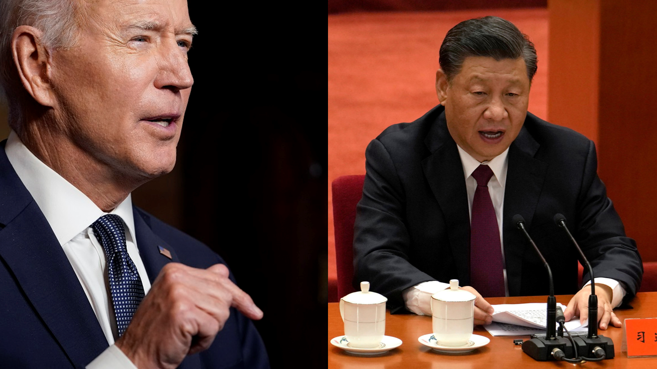 美國總統拜登（左）與中國國家主席習近平（右）。（合成圖）    圖：達志影像 / 美聯社（資料照）