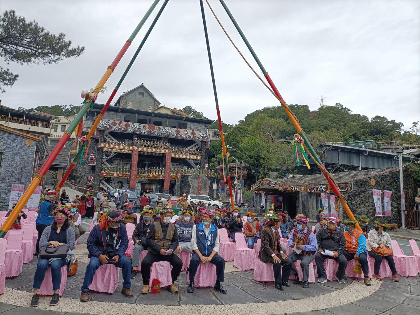 蘇清泉出席霧台櫻花祭。 取自蘇清泉臉書