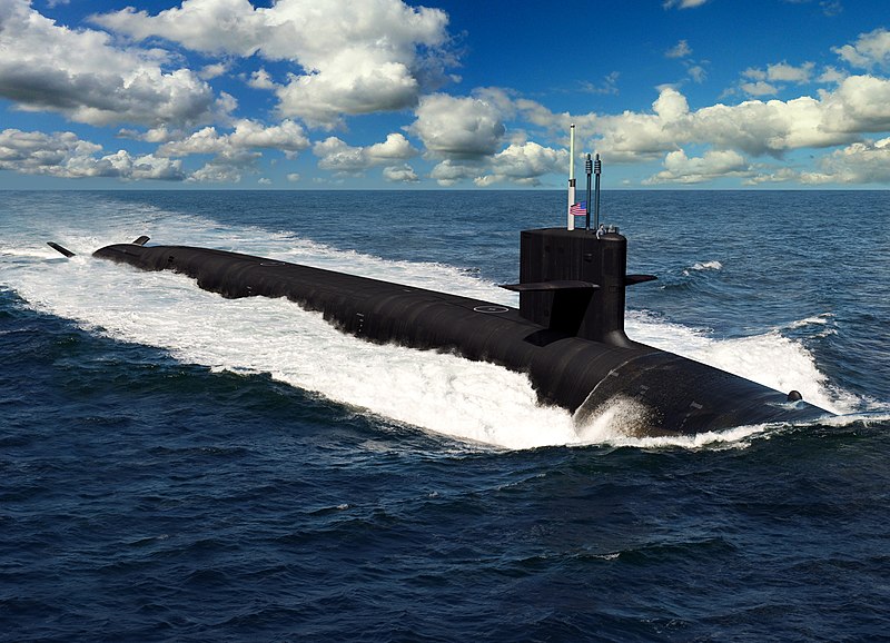 Artist's impression of a Columbia-class submarine. Figure: Reprinted from Wikipedia (Author: US Navy illustration/released)