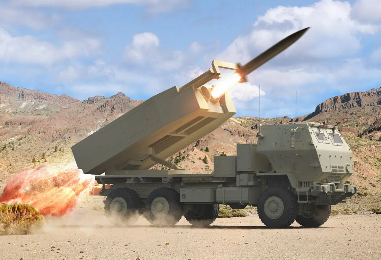 海馬斯多管火箭系統（HIMARS）發射「精準打擊飛彈」(Precision Strike Missile，PrSM)。   圖：翻攝Raytheon官網（資料照）