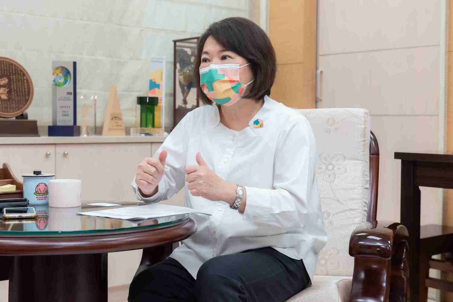嘉義市長黃敏惠接受新頭殼專訪。 圖：嘉義市政府/提供
