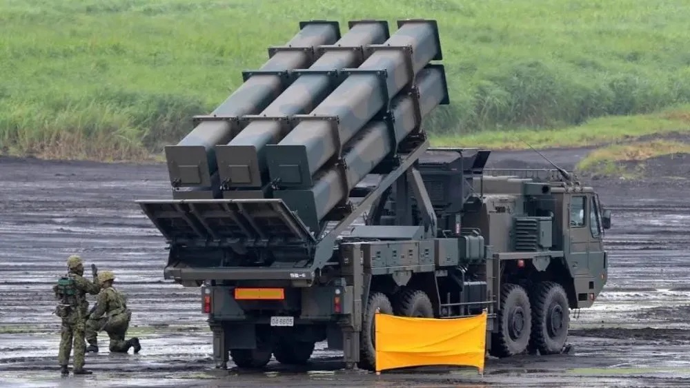  日本升級前的「12式陸基反艦導彈」，射程約200公里。 圖：翻攝環球時報熱點（資料照） 