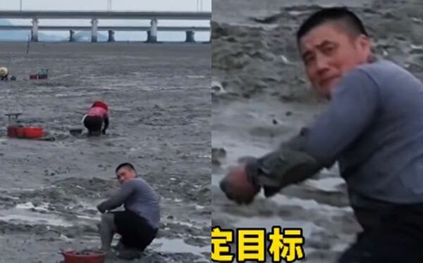 (影)中國無人機海邊拍宣傳片出事了! 慘遭漁民隨手丟擲泥巴精準擊落 |