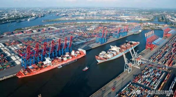 中國大舉投資德國漢堡港布爾夏德貨櫃碼頭，德國表示要嚴審。   圖 : 翻攝自頭條/ 長帆國際物流（資料照）