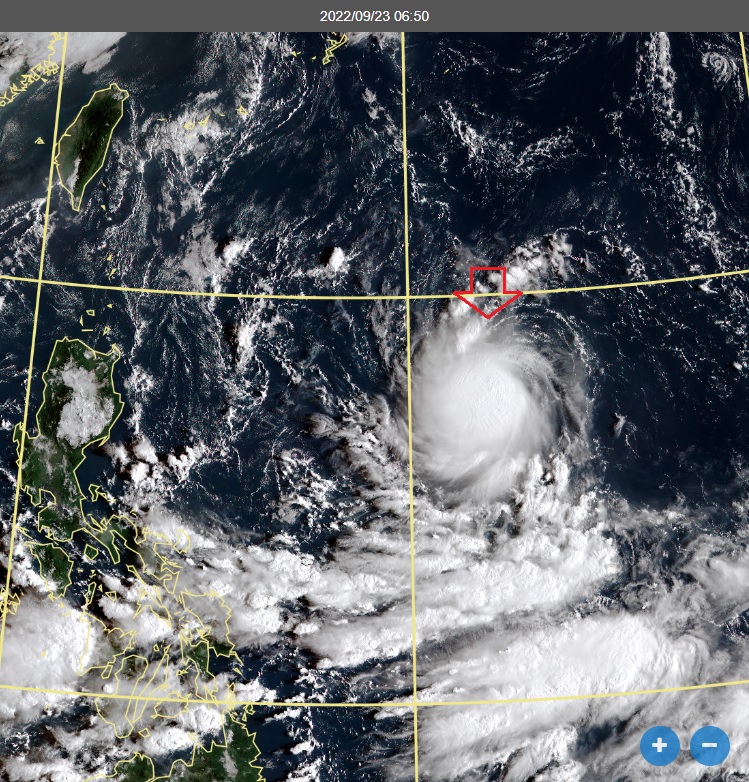 熱帶低壓TD19未成颱，但已經有颱風的樣子了。   圖：取自鄭明典臉書