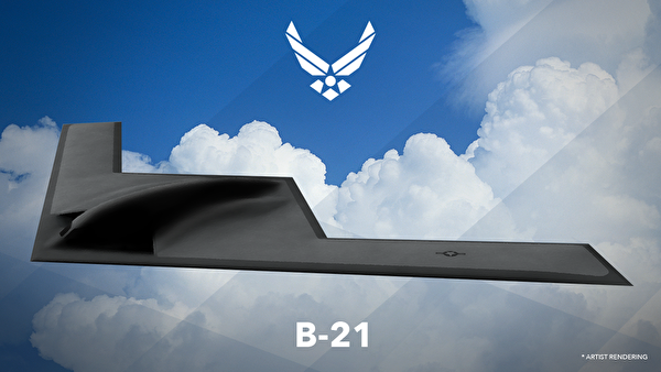 美國空軍此前公布的B-21示意圖。   圖:翻攝自美國空軍