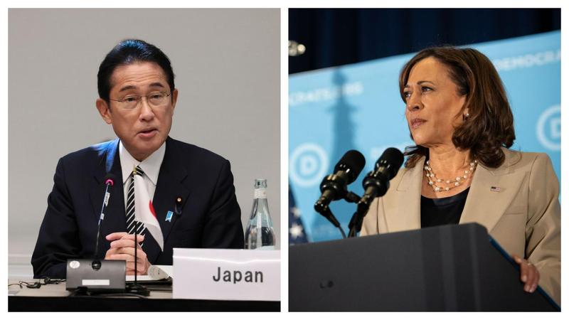 賀錦麗）26日在東京會晤岸田文雄時共同譴責中國在台灣海峽的行徑。   圖：翻攝賀錦麗、岸田文雄推特