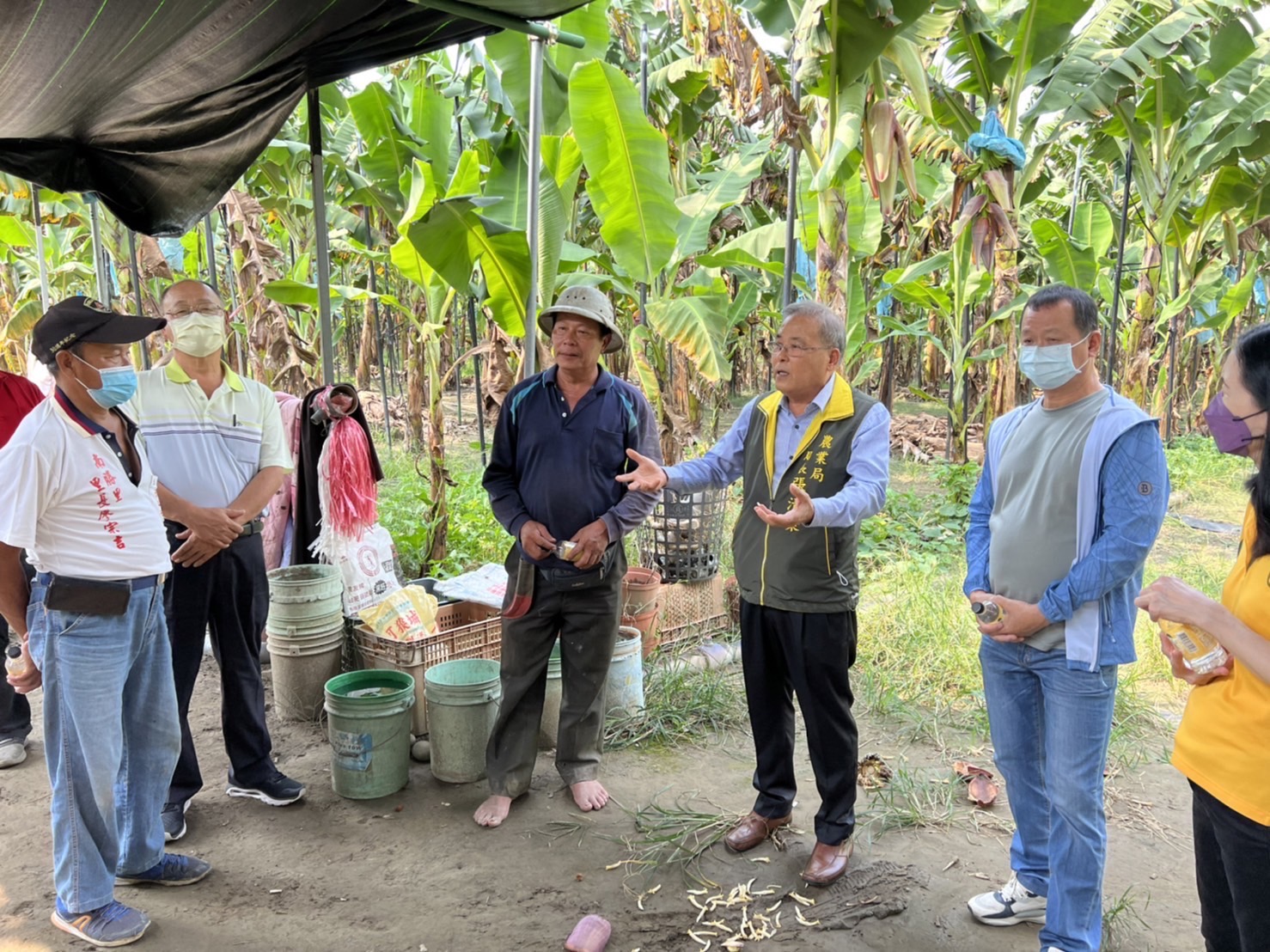 旗山蕉農感謝陳其邁對產地的關心。   圖：高雄市農業局提供