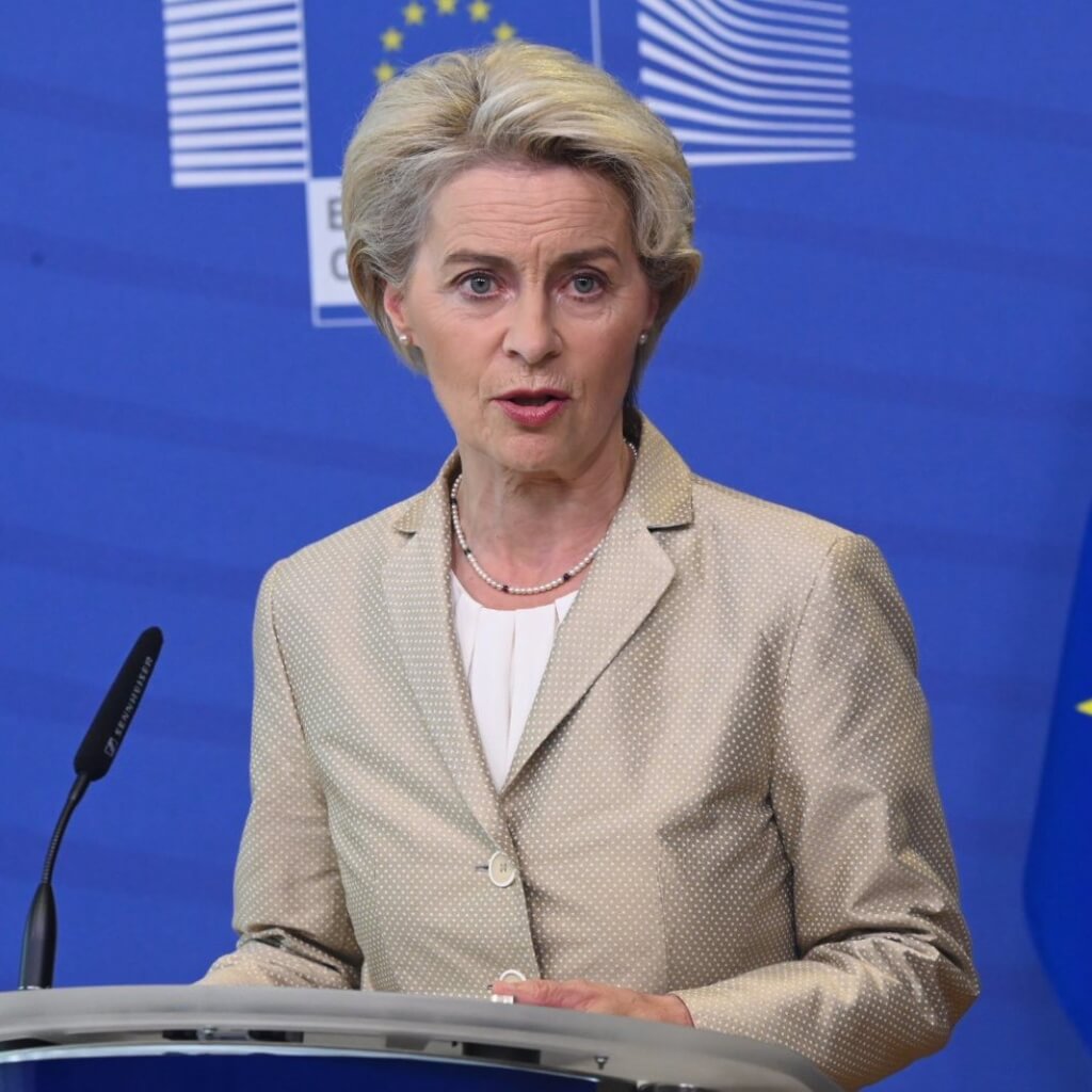 歐盟執委會主席馮德萊恩馮德萊恩（Ursula von der Leyen）。   圖：翻攝推特