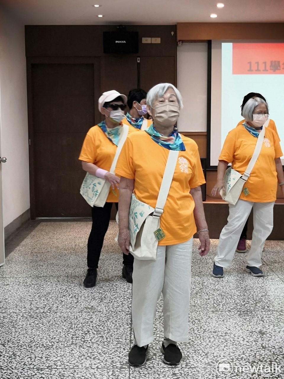 高齡84歲的吳游淑美女士是全班年紀最長的學員。   圖：唐復年/攝