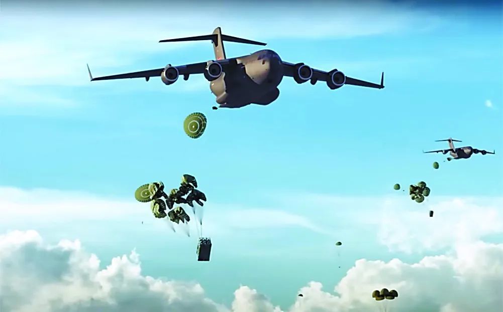 C-17大型運輸機可以發射「彈藥托盤」。 圖:翻攝自五角大廈國防視覺資訊發布服務單位/DVIDS C-17大型運輸機可以發射「彈藥托盤」。 圖:翻攝自五角大廈國防視覺資訊發布服務單位/DVIDS