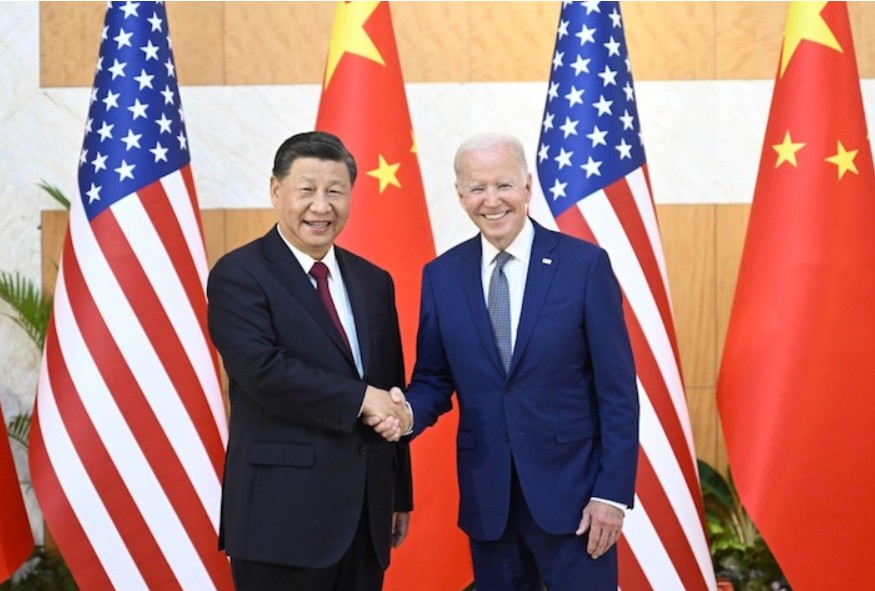 中美元首會面舉世矚目，中國國家主席習近平 (左) 與美國總統拜登。   圖:翻攝自新華社
