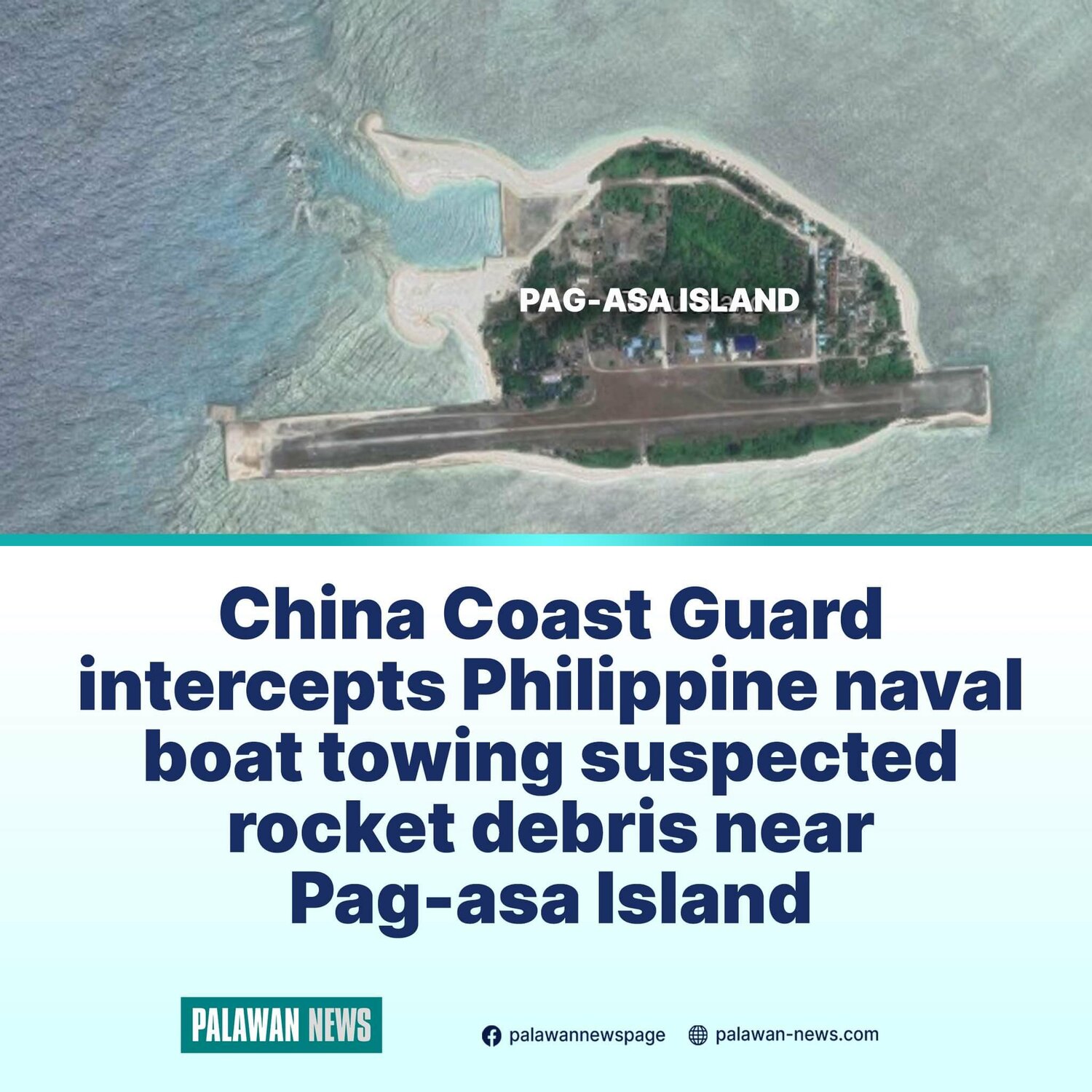 菲國媒體報導,中國海警船「5203號」在海上「攔截」、「搶奪」菲國海軍在中業島(Pag-asa Island)附近打到的一塊「不明漂浮物」。 圖:翻攝@palawannews_ 菲國媒體報導,中國海警船「5203號」在海上「攔截」、「搶奪」菲國海軍在中業島(Pag-asa Island)附近打到的一塊「不明漂浮物」。 圖:翻攝@palawannews_