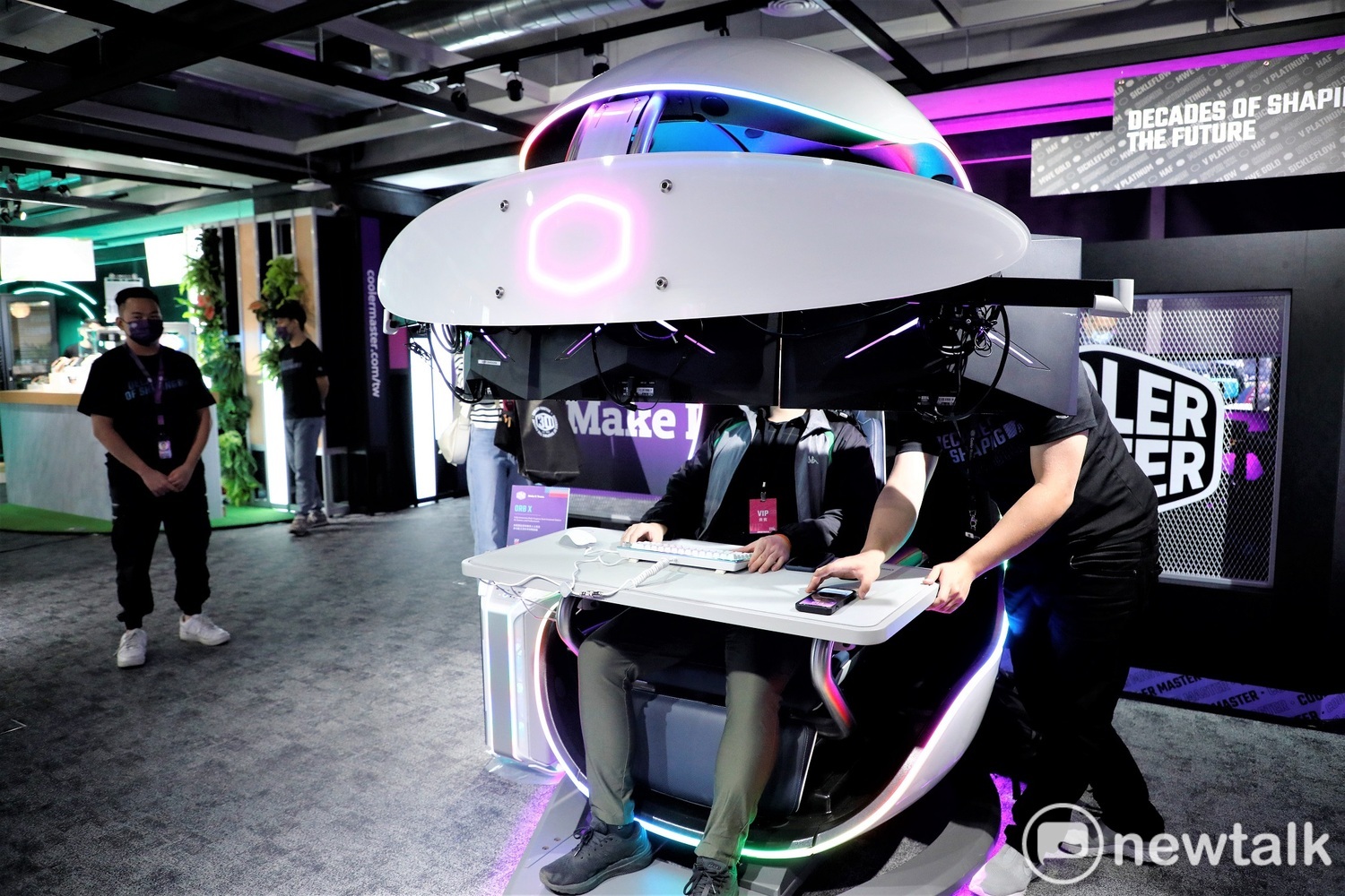 Cooler Master 打造家用的 ORBX沉浸式座艙 圖：蔡幸秀/攝