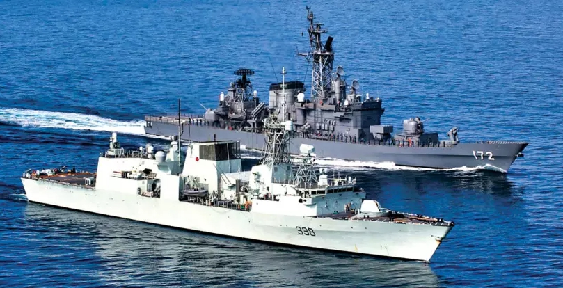 加拿大戰艦。   圖 : 翻攝自太平洋海上執法隊