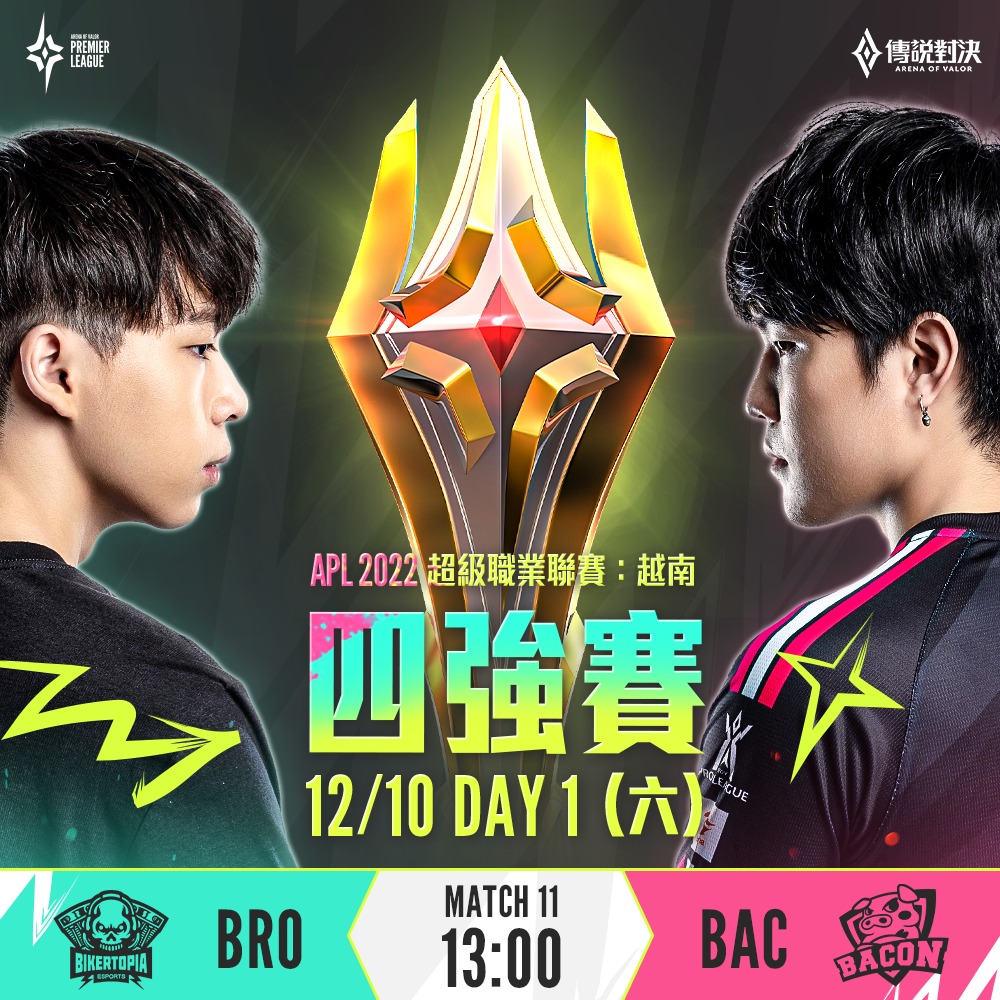 BRO將於12月10日迎戰RPL賽區勁敵BAC 圖：Garena/提供