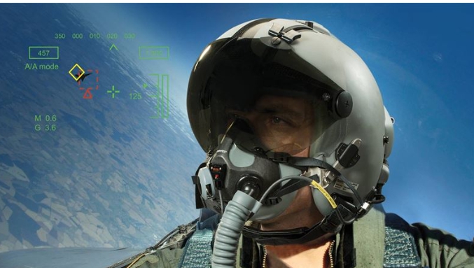 美國空軍的「聯合頭盔瞄準系統」，能將作戰訊息投射到頭盔上。   圖 : 翻攝自US Airforce