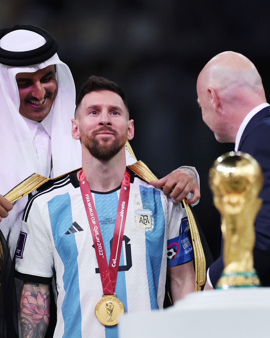 2022卡達世界足球盃19日凌晨落幕，由梅西所領軍的阿根廷奪下冠軍。   圖:FIFA World Cup